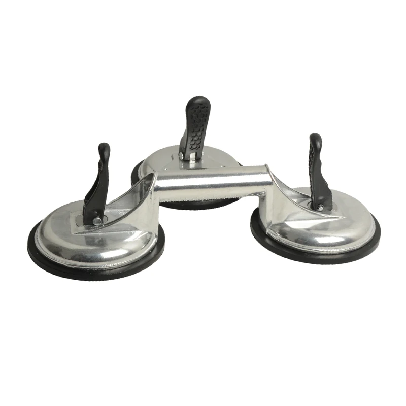 Aluminum Alloy Single / Two / Triple Claw Glass And Ceramic Tile Sucker Vacuum Suction Cup With Rubber Suction Pad