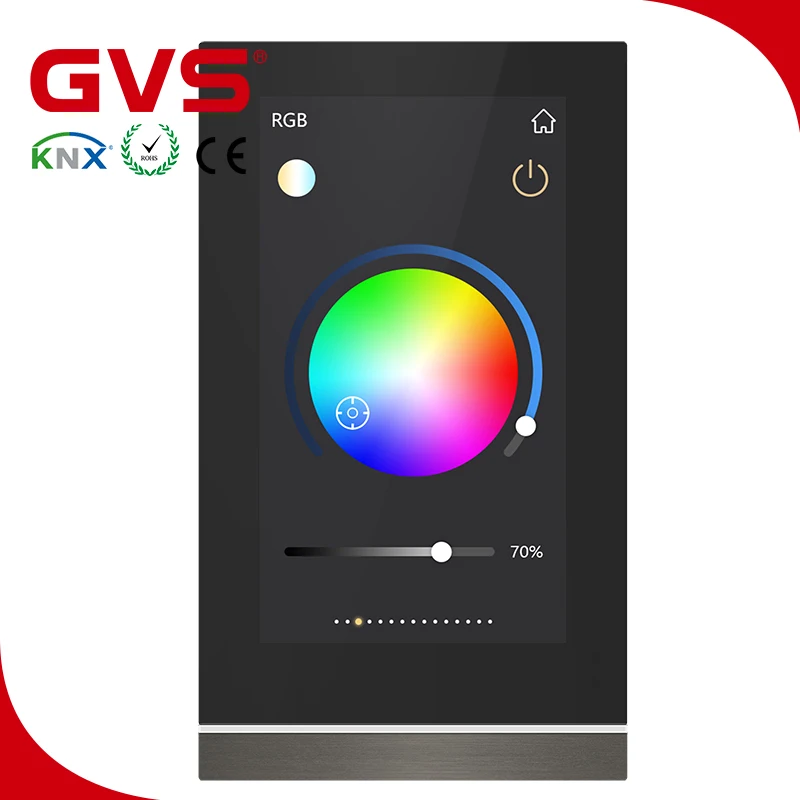  Завод Гуанчжоу KNX/bei GVS KNX решение для умного дома осветительная занавеска функция управления сенсорный экран 5 дюймов сенсорная