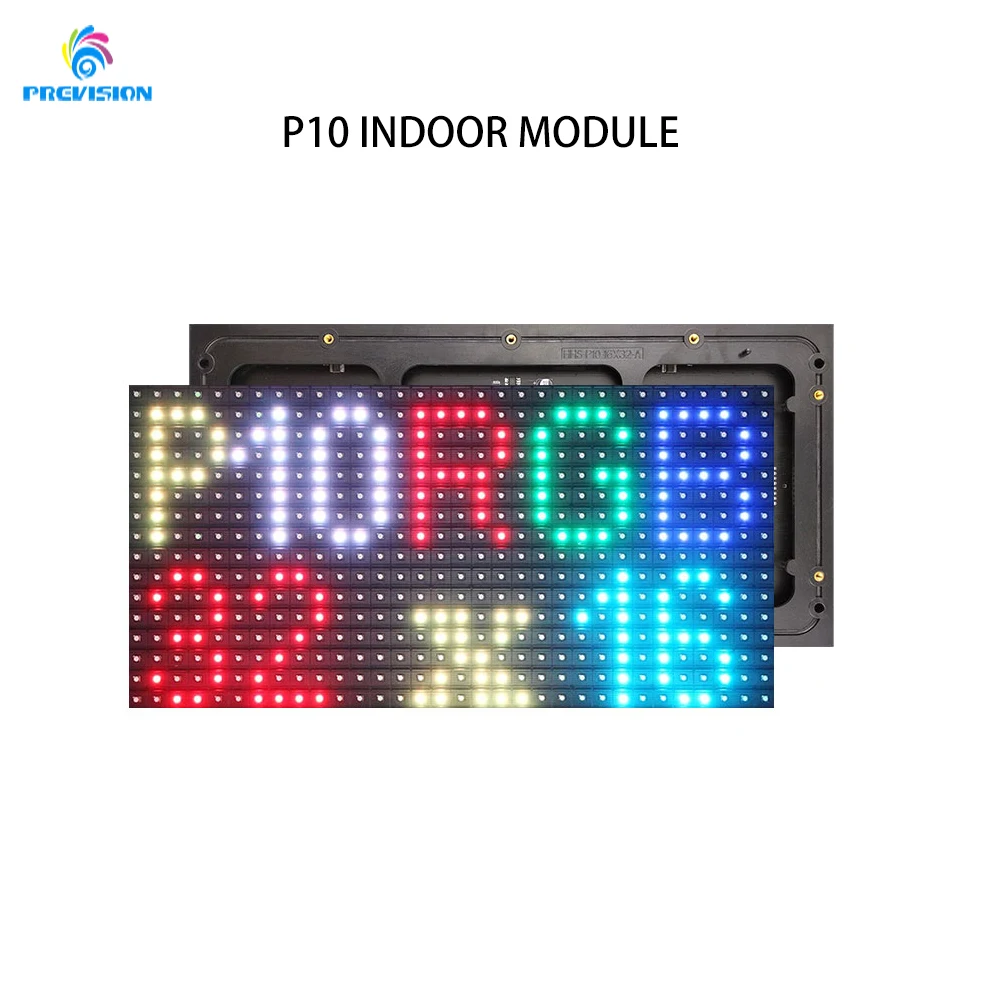 P10 Pixel Pitch 10mm Indoor Full Color Led Matrix Module Panel in 320*160mm with 512 Dots 1/8 Scan 1800 Nits Pantalla Led