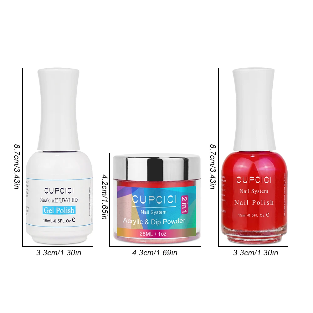 BIN Fast Dry Acrylic Powder For Dipping 1oz/2oz Dip Powder Set System 3 In 1 Matching Color Private Label