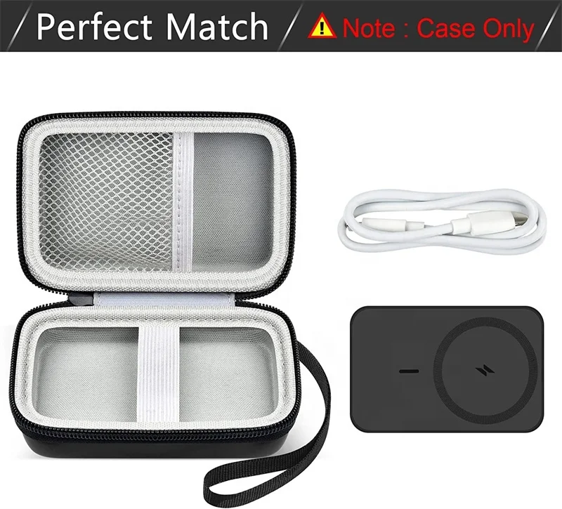 Custom Hard Travel Case for Anker 622 633 621 Magnetic Battery MagGo PowerCore 10000/5000mAh Foldable Wireless Portable Charger