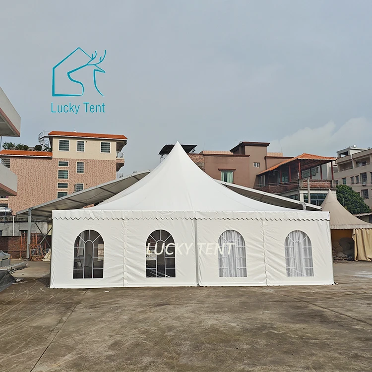 Weather Proof White Roof Clear Wedding Pagoda Tent for Outdoor Activities 8x8 Marquee Pagoda Tent for Sale