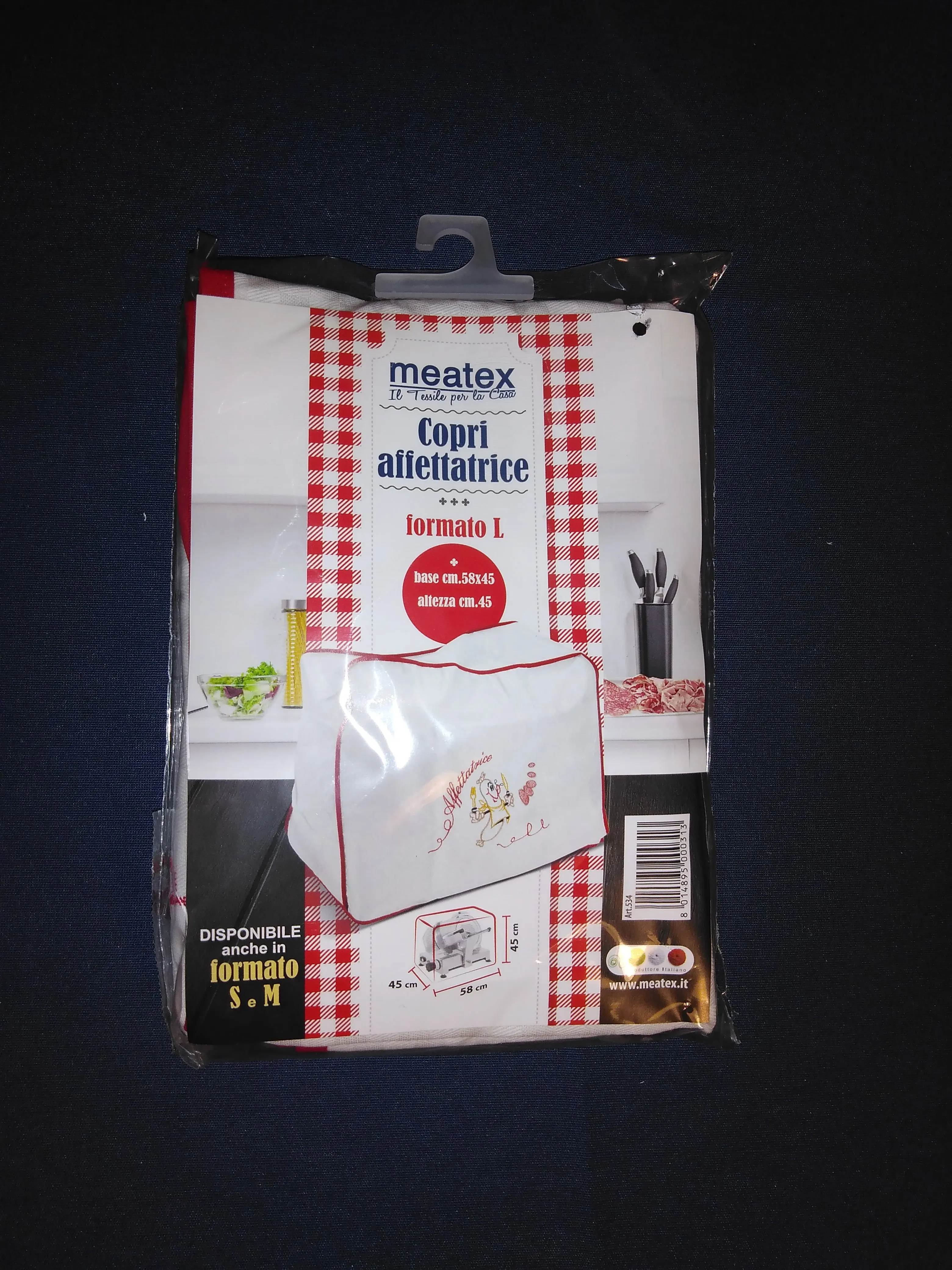 WHOLESALE 100% COTTON EMBROIDERED SLICER COVER, LARGE SIZE cm.58x45 HEIGHT cm.45 RED TAPE FOR KITCHEN