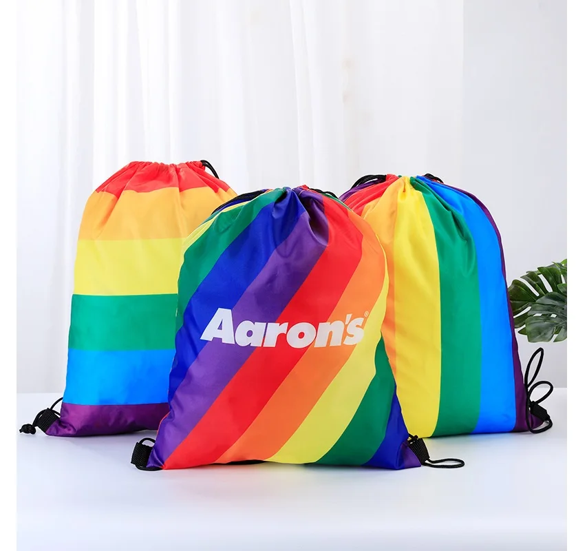 XP-Promos 210D Polyester Durable Sports Backpack Soccer Basketball Fitness Drawstring Cinch For Swimming Pool Gym String Bag