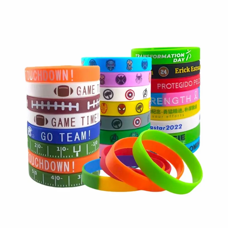 Custom Silicone Bracelets, Make Your Own Rubber Wristbands With Message or Logo, High Quality Personalized Wrist Band