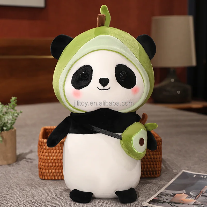wholesale in stock 30cm stuffed animal panda plush toy soft customised with hang tag panda soft stuff toy