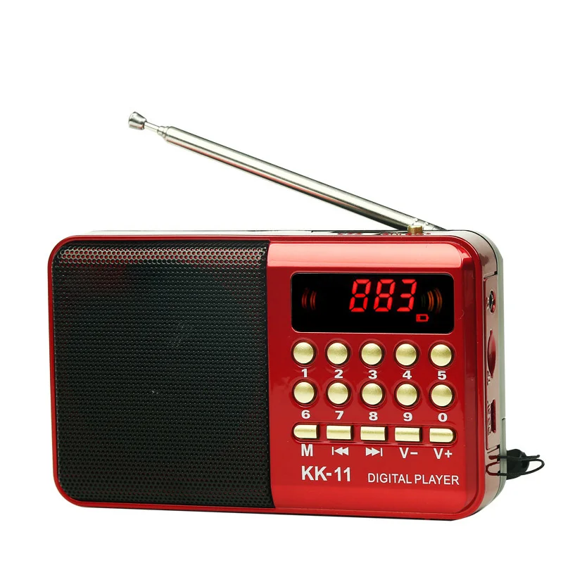Portable USB tf Card Am Fm Led Display Transmitter Portable Portable Digital Radio vintage radio
