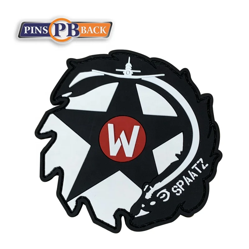 Zhonshan Factory  PVC Patch Custom for Sewing on Clothing Customized soft PVC rubber patch iron on backing