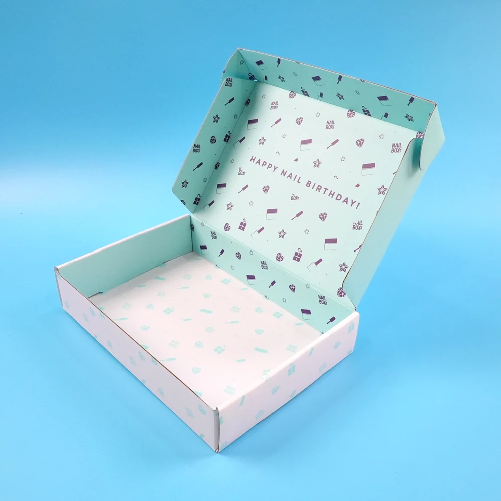 Pr Blue Box Custom Logo Makeup Boxes Case Professional Cosmetics Packaging Cosmetic Mailer Box