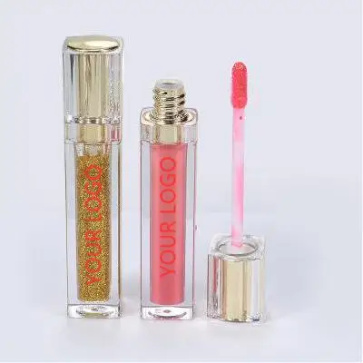 Customize logo organic natural moisture Lip plumper gloss 2020 clear lip gloss and lip gloss base