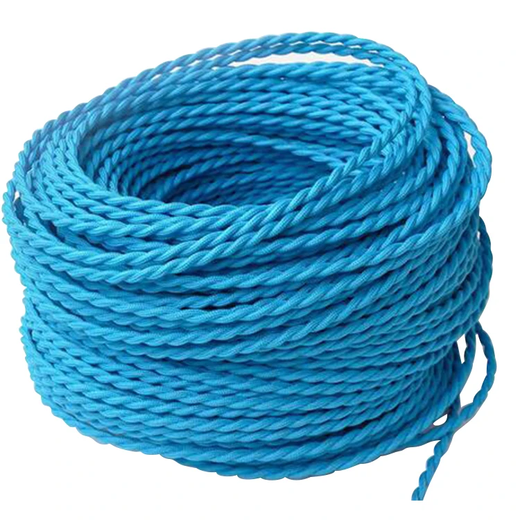 Modern Round Twisted Braided Cable Gold Cloth Covered 2*0.75Mm2 Copper Wire Supplies Lighting Flexible Fabric Wire In Guangdong