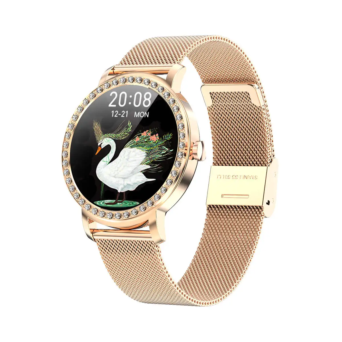GW25 Menstrual Cycle Record Smartwatch for Girls Metal Strap Health Reminder Lady Smart Watch 2020