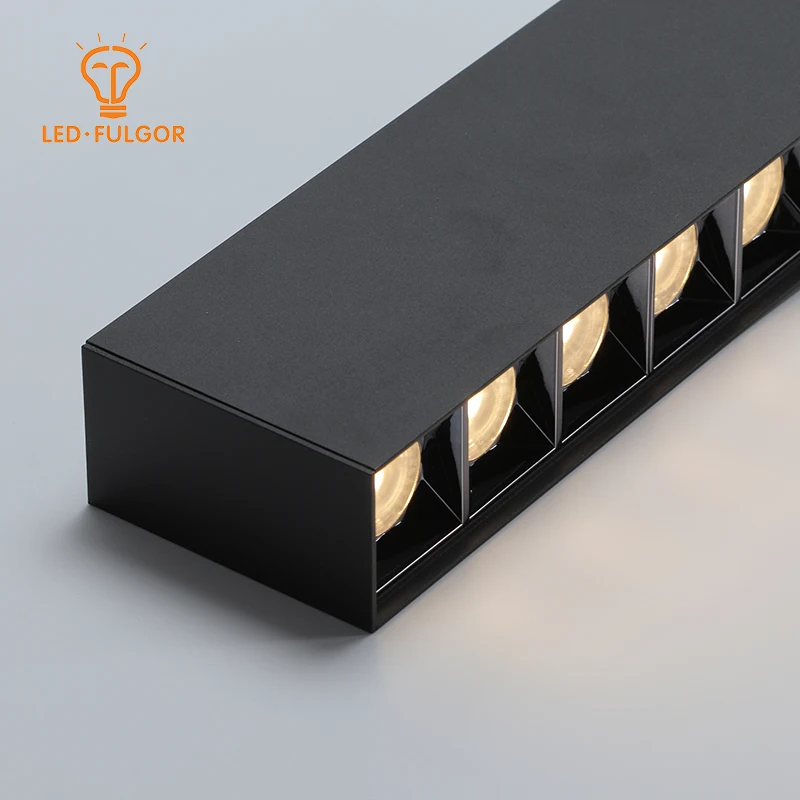 5 year Warranty Optics Lens Anti glare 1.2m Modern suspended mounted LED office Linear lighting