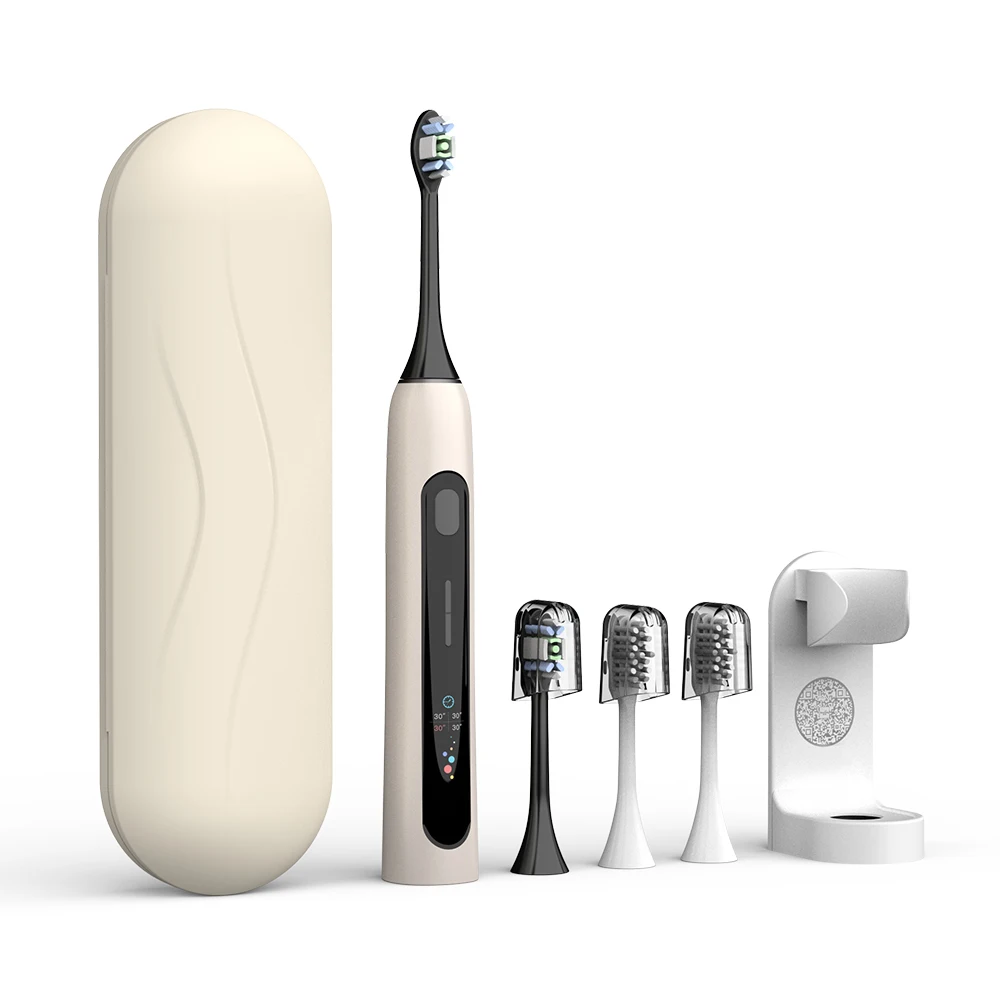 
New Look LCD Screen Display Multi Modes Choice Oscillation Professional Waterproof Sonic Adult Electric Toothbrush Factory Price 