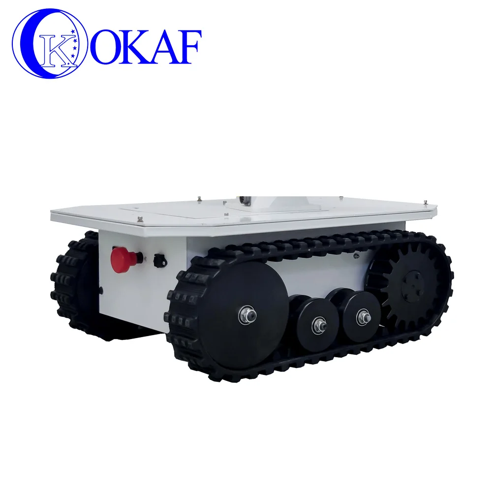 Multifunctional RC rubber track robot crawler platform undercarriage smart robot tank chassis for firefighting