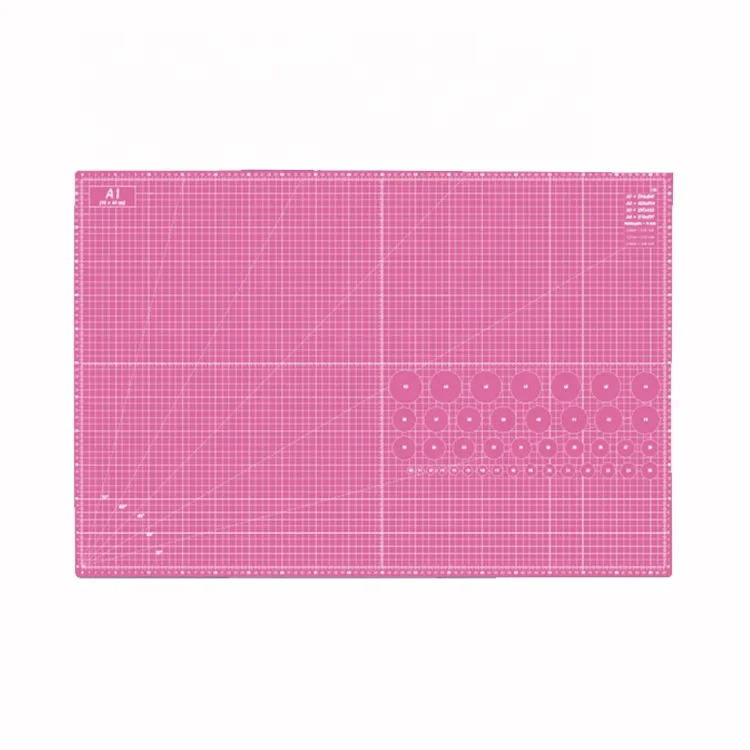 A1 Pink PVC Mat Cut Large Self Healing Cutting Mat for Fabric