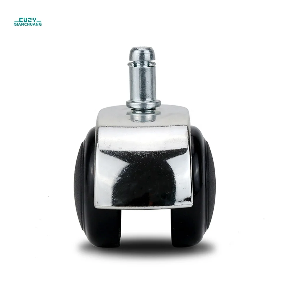 2 inch Insert stem Zinc alloy Nylon and PVC office chair caster wheels