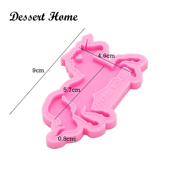 Блестящая форма для брелока Пегаса DY0151 силиконовые формы «сделай сам» эпоксидной смолы в виде единорога конского шоколада торта съедобных конфет