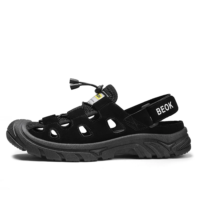 H303 TOP FASHION  NATURE SUMMER PU SANDALS SHOES FOR MEN