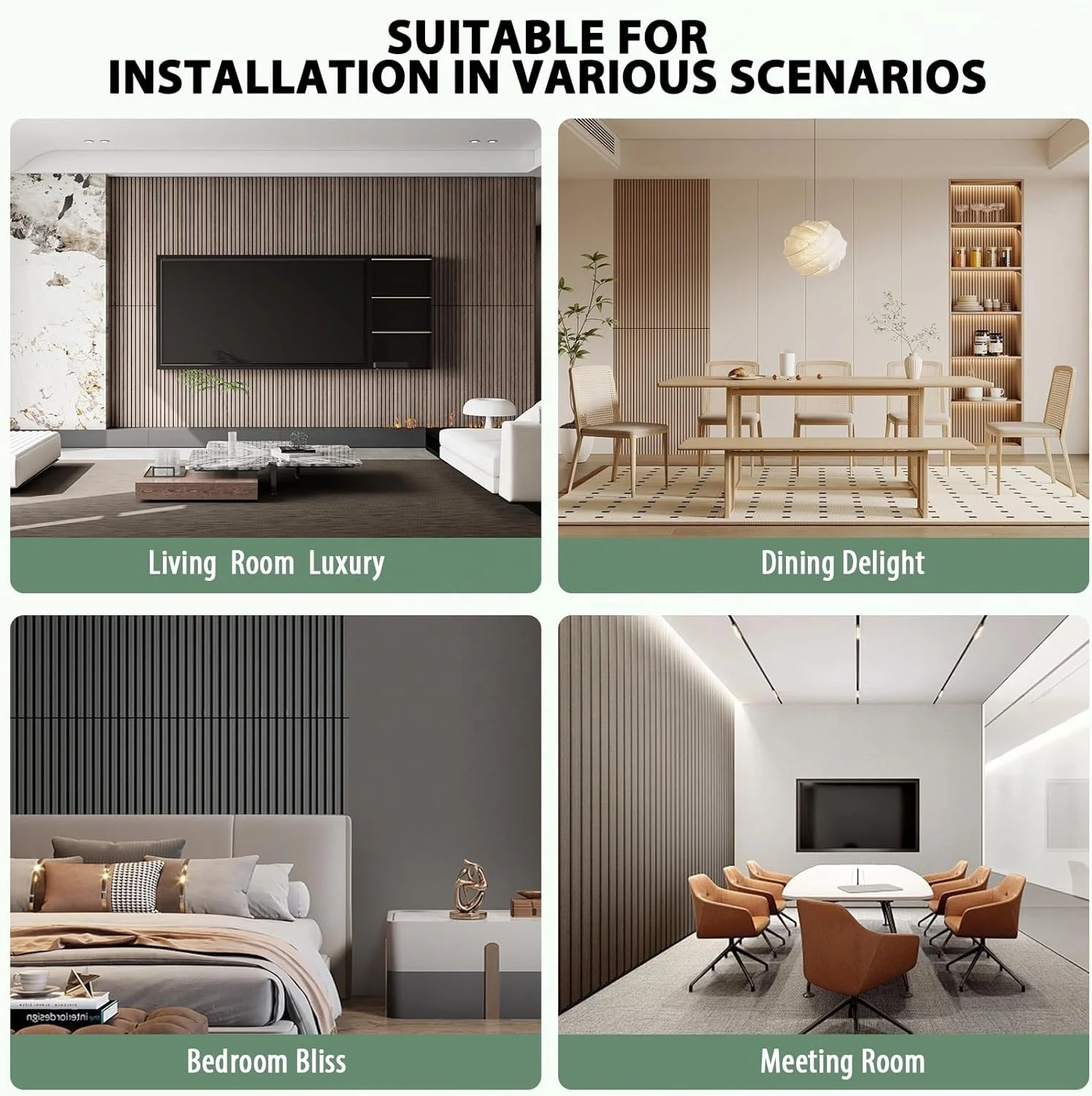 Akupanel Madera 3D Wood Slat Wall Panels Soundproof Wall Panels Wood Slat Acoustic Panels for Wall and Ceiling Decoration