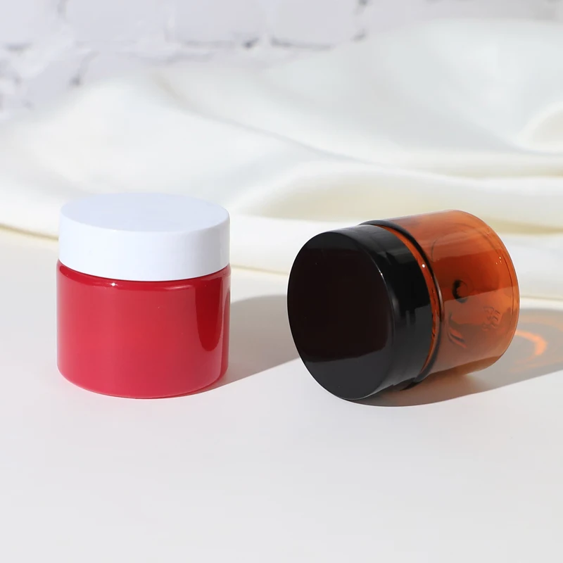 Plastic Bottles And Jars Supplier Amber Small 30ml cosmetic Plastic Jars