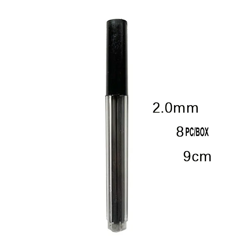 0.3 0.5 0.7 0.9 1.3 2.0mm Black Pen Refill Art Drawing Design HB 2B Professional Mechanical Pencil Lead