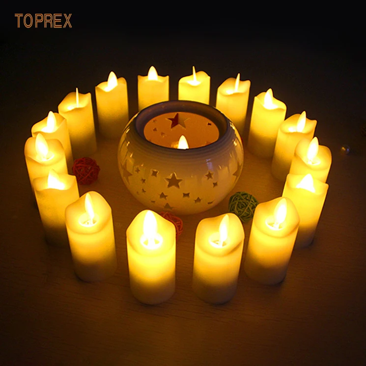 Top Picks Rechargeable Or Battery Party Flameless 3D Real Flame Candles Led Light Wax Candles With Remote Control Moving Flame