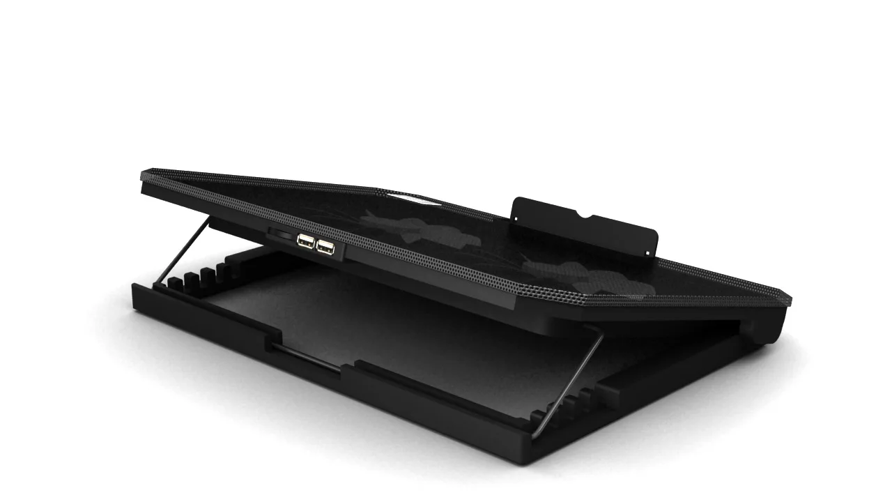 New Gaming Laptop Cooler TWO Fan Two USB Port Led RGB Lighting Notebook Stand for Laptop 12-17 inch base para Laptop cooling pad