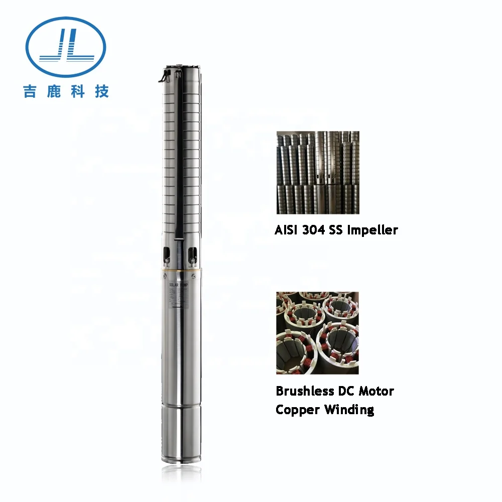 2hp 4inch dc solar submersible pump for 150m deep well good price