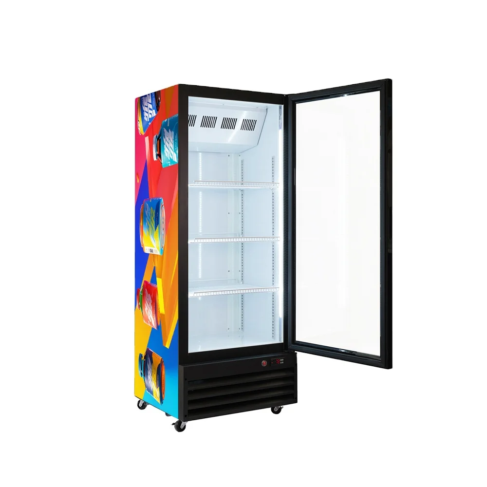 APEX вертикальный охладитель напитков дисплей холодильник запатентованная Кассетная система охлаждения