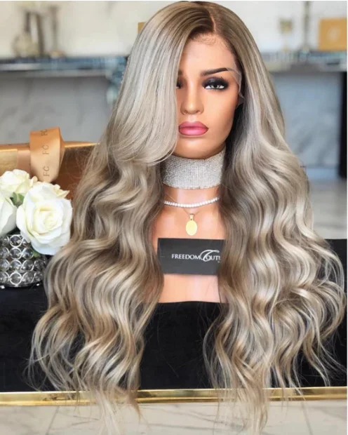 ombre 13X4 13X6 Lace Front Wigs Human Hair For Black Women Cuticle Aligned Virgin Hair Transparent HD Full Frontal Lace Wigs