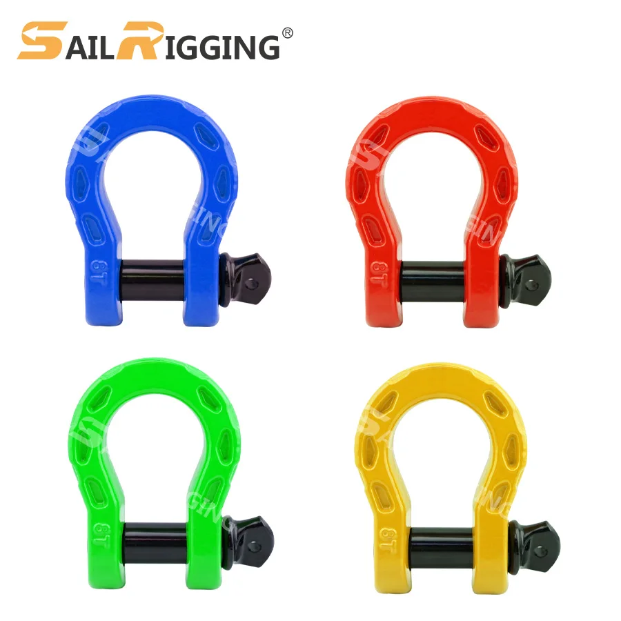 4x4 Offroad Accessories Bow Tow Shackle 8 Ton Drop Forged Screw Pin Heavy Duty Shackle
