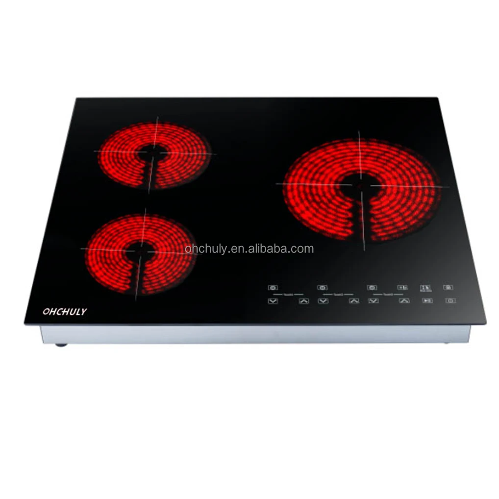 Factory direct supply low prices built in ceramic infrared cooker 3 burner