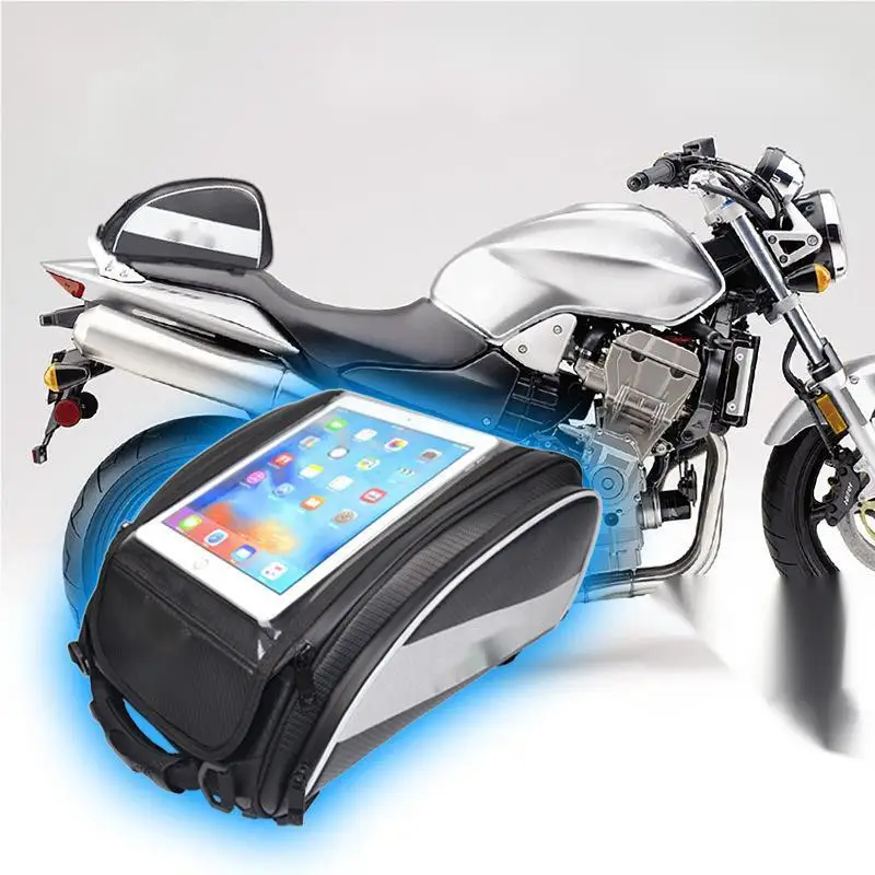 Motorcycle Navigation Bag Fuel Tank Rear Seat Helmet Bag Touchscreen Quick Disassembly Large Capacity Universal Model