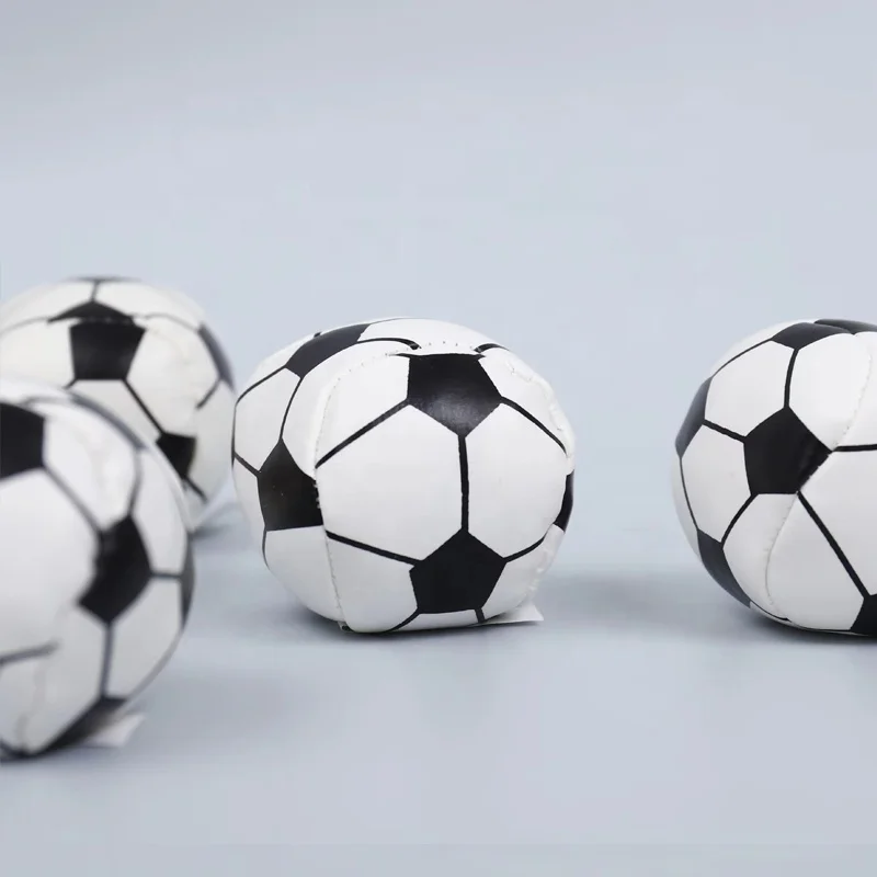 Custom Durable Leather Soccer Ball Mini Footbag Hacky Sack For Kids Outdoor Toy Ball