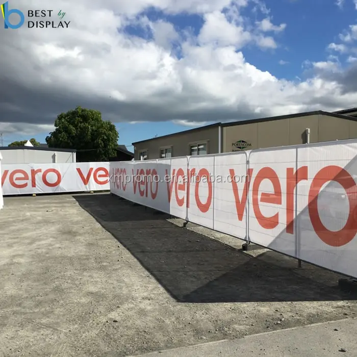 Full color digital printed advertising bike rack cover fabric mesh fence banner