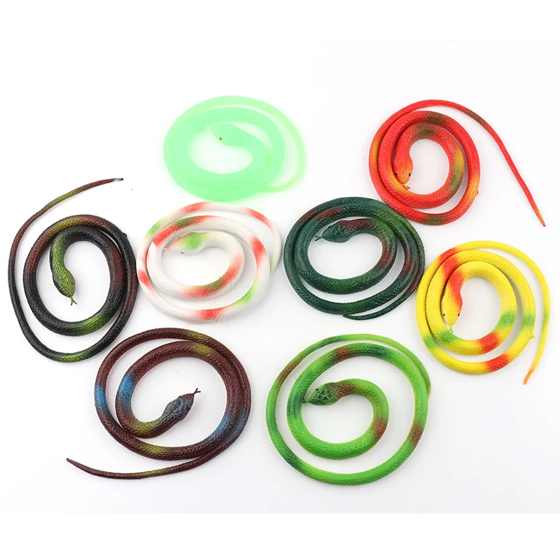 Huayi 2021 Best Selling Kids Playing Tricky Sticky Joking Toys Simulation Animal Wholesale TPR Stretchy Snakes