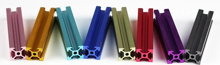 2020 Aluminium Profile Blac Black Components Connectors Joint Aluminum Extrusion T Slot Hings 2 Meter Kit Tbar Angle Bracket