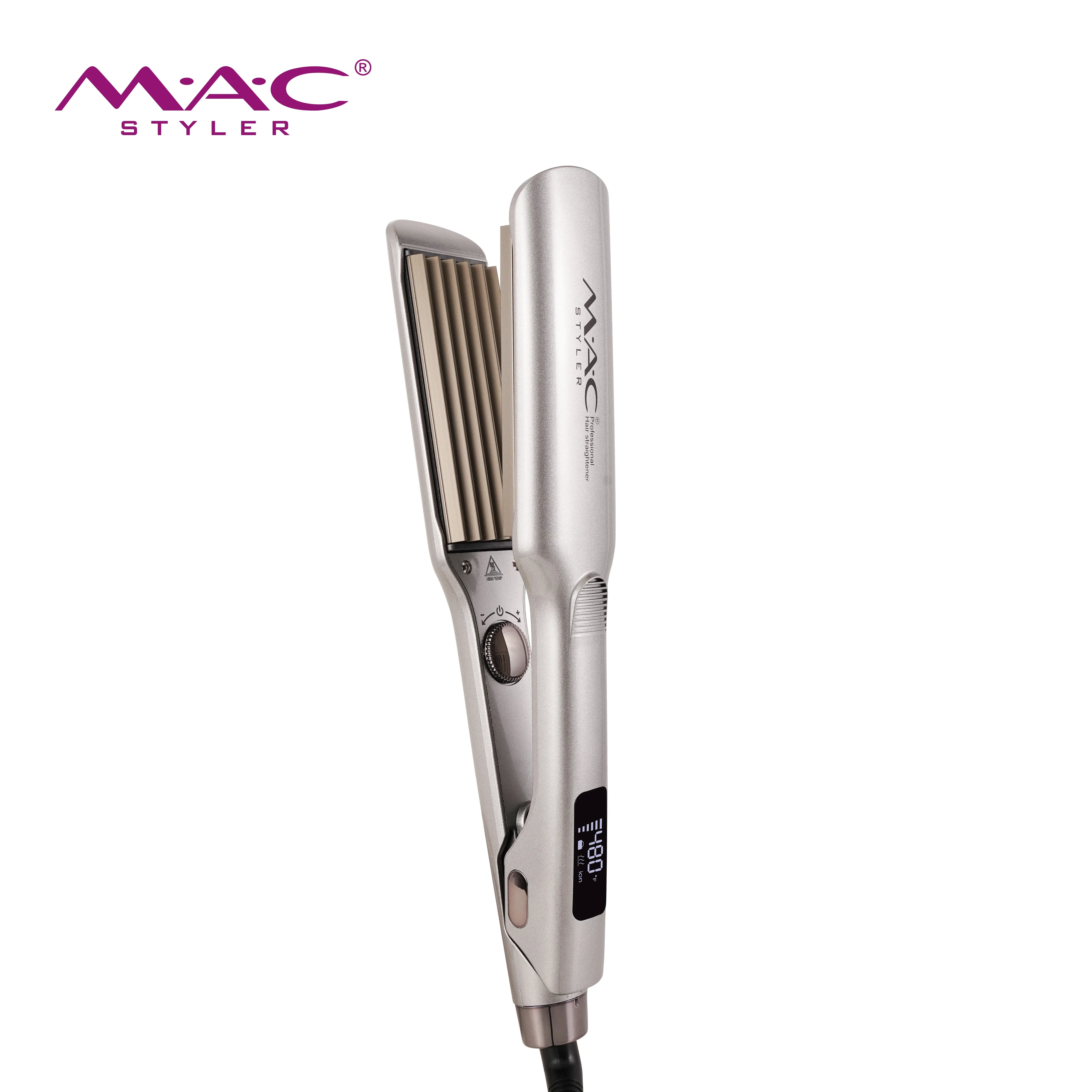 MAC Increase Hair Volume Hair Crimper Professional Electric Aluminum Flat Iron Hair Straightener With LCD