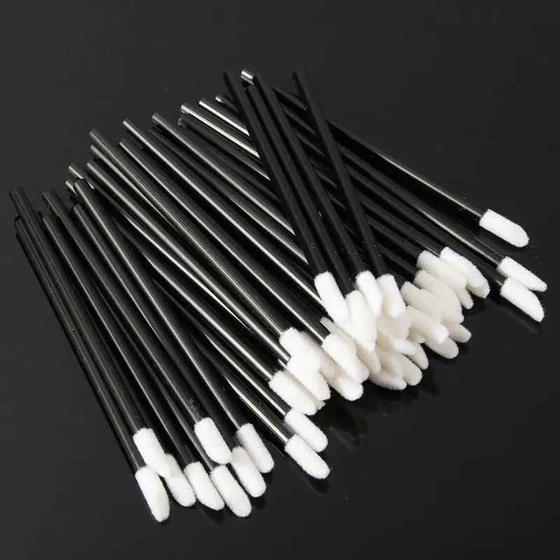 Wholesale black Mascara Wand artificial hair brush lash brushes plastic handle eyelash brush