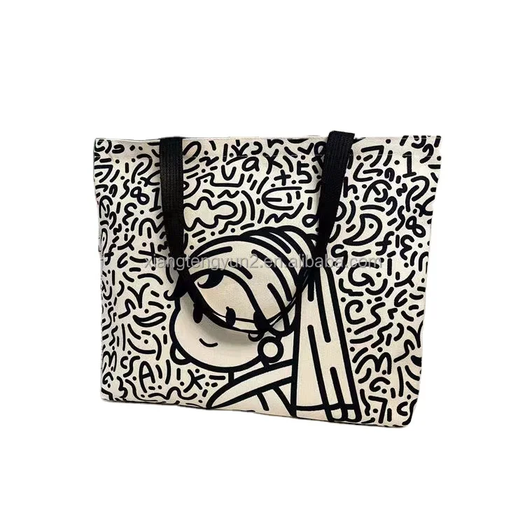 Custom canvas tote bag wholesale personality heavy duty canvas tote bags vintage bag canvas tote handbags for women