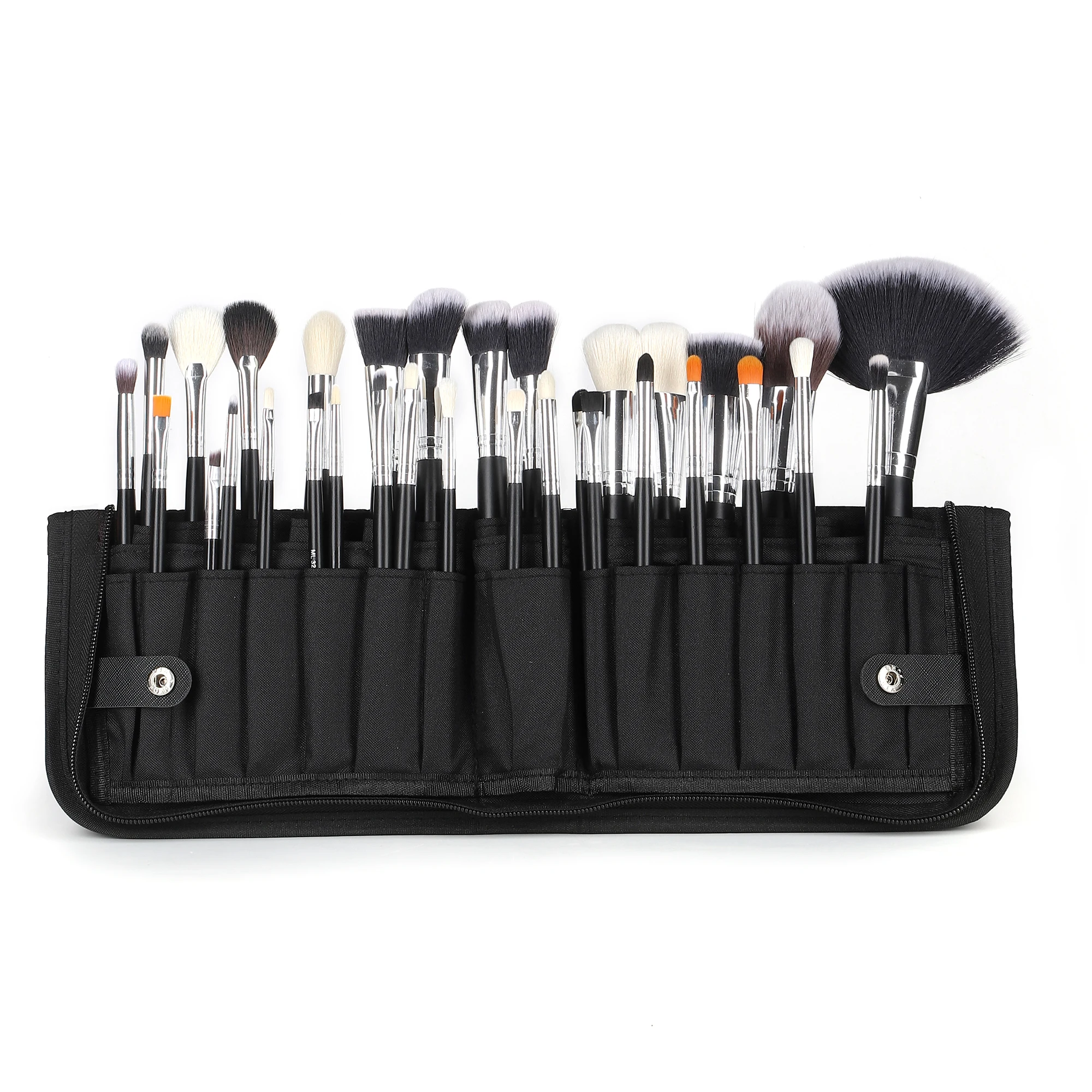 Luxury 32 PCS High Quality Eye Shadow Foundation Brushes Fan Shape Makeup Set with Bags for Concealer Mascara Face Maquillage