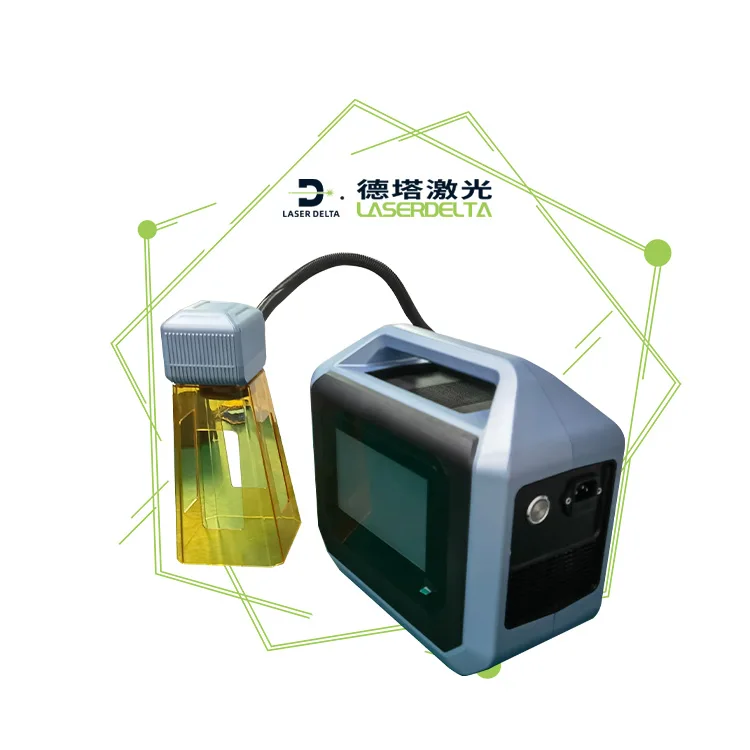 Used in various materials hand-held 20W 30W fiber laser marking machine Portable battery laser marking machine