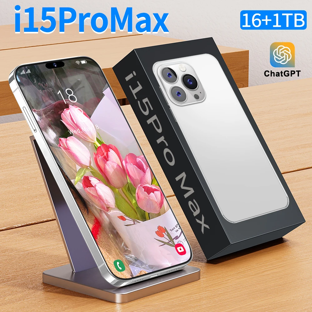 Best 15 Pro Max 4G/5G Dual SIM Smartphone Unlocked 6GB+128GB True Memory HD US Version 8000mAh LTE Cell Phone Gaming 128GB ROM