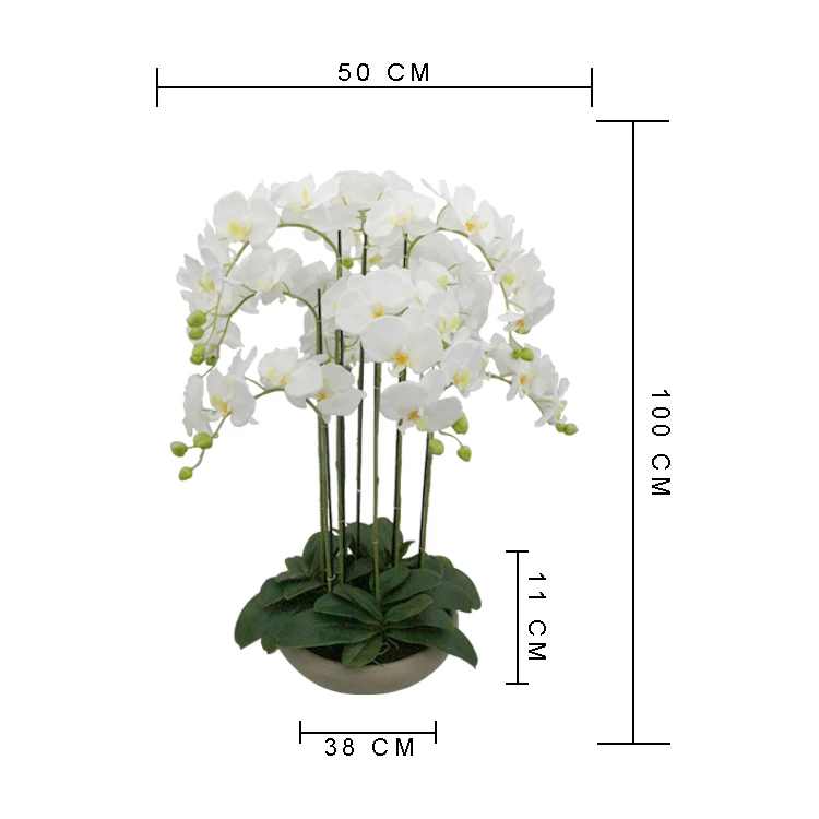 Decorating artificial flowers New Products office decoration flower 6-stem ornament orchid