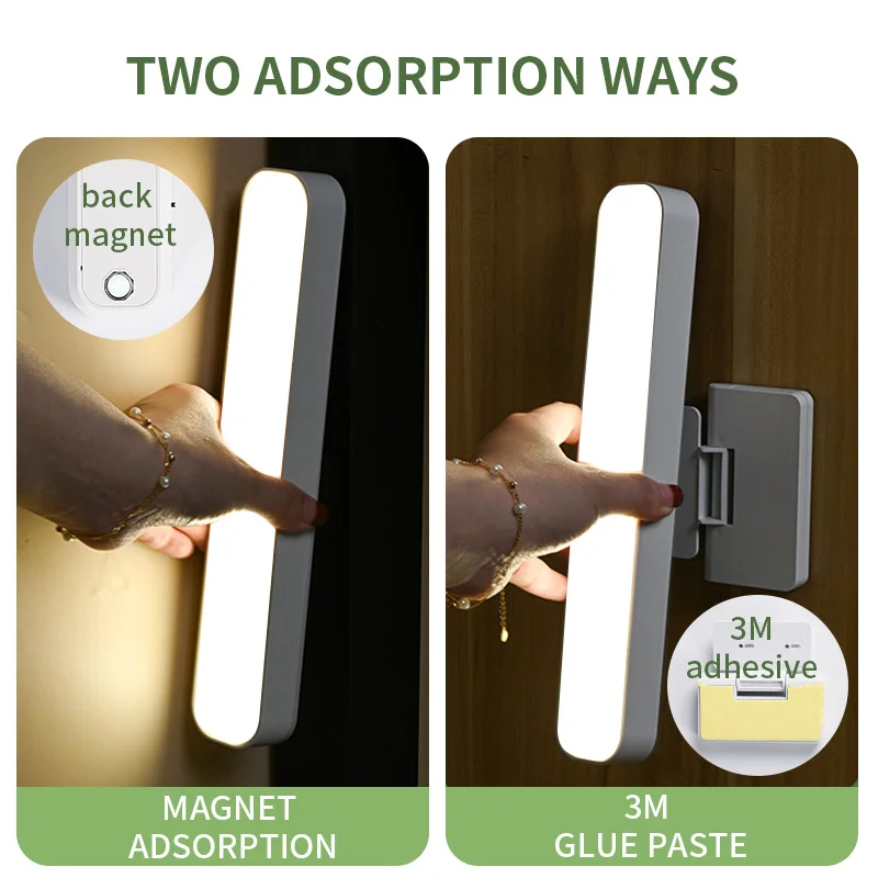 Cordless reading  lamp remote control multi-functional magnetic lamp on wall rechargeable  intelligent learning dormitory lamp