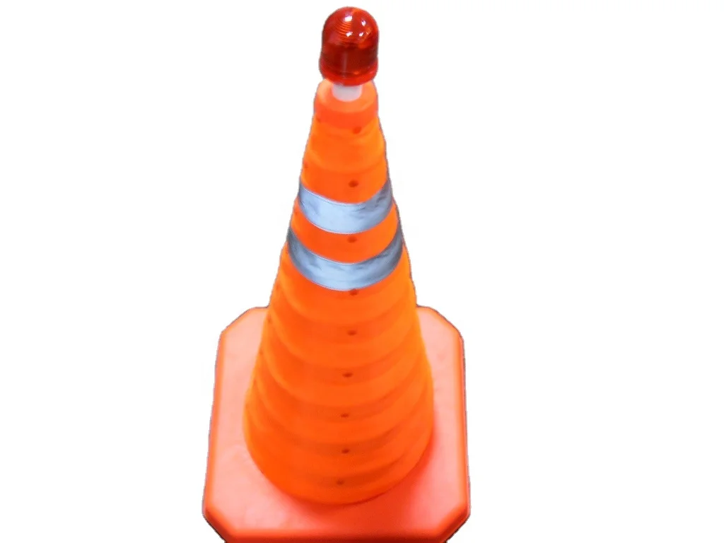 Portable ABS Plastic Base Traffic Cones Telescopic Retractable Foldable Safety Parking Traffic Warning cone