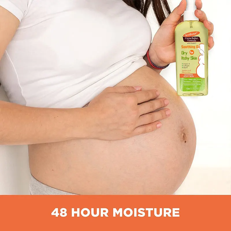 Cocoa Butter Formula Soothing Oil With Vitamin E Dry Itchy Skin Relief Pregnancy-Safe Anti-Itch Body Oil 5.1 Ounces