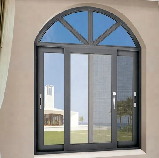 high quality thermal break aluminium sliding window tempered glass window
