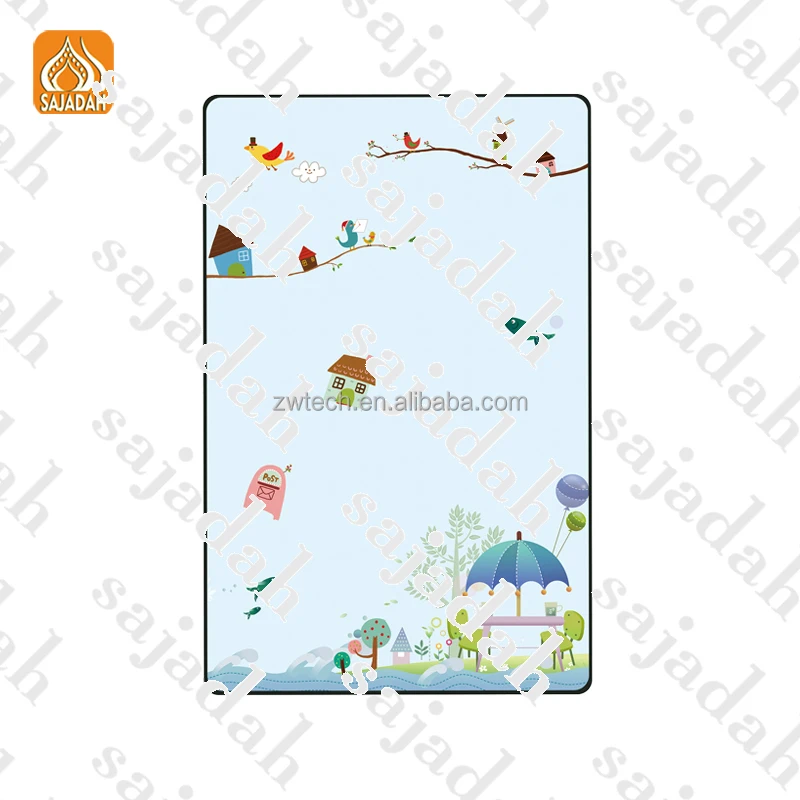 DT1707 Sajadah Wholesale Kaba Prayer Rug Electronic Kid Prayer Mat Turkiye Foldable Portable Muslim Islamic Toy Guran Lamp